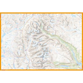 Kungsleden 1: Kebnekaise, Abisko och Riksgrnsen 1:50.000