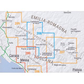 Appennino Tosco-Emiliano (208) 1:25.000