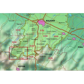 Corno alle Scale - Alto Appennino bolognese e pistoiese 1:25.000