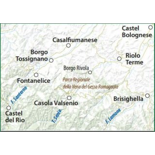 Parco Regionale della Vena del Gesso Romagnola 1:25.000