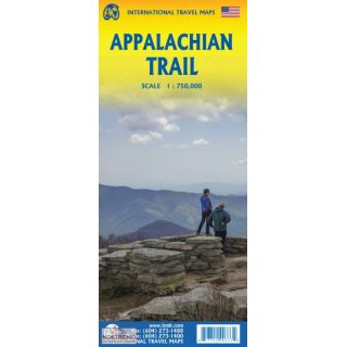 Appalachian Trail (USA) 1:750.000 Landkarte