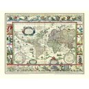 Weltkarte von 1635 - Willem Blaeu (Plano)