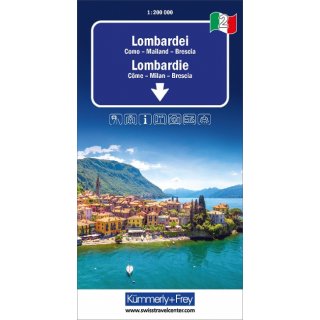 Lombardei, Nr. 02, Regionalstrassenkarte 1:200000