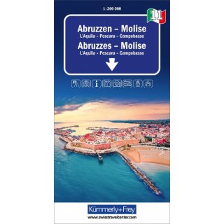 Abruzzen - Molise, Nr. 11, Regionalstrassenkarte 1:200000