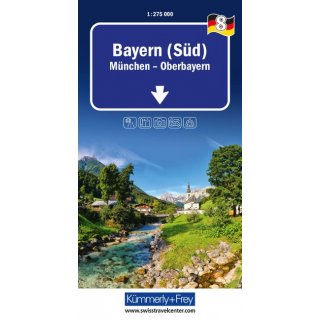 Bayern (Sd) Nr. 8 Regionalkarte Deutschland 1:275 000