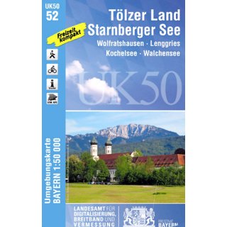 UK 50-52   Tölzer Land - Starnberger See 1:50.000