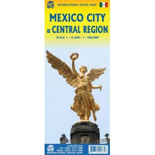 ITMB &ndash; Mexico Central and Mexico City &ndash; Folding Travel Map