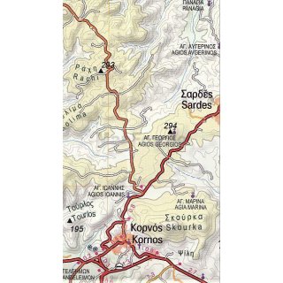 Limnos Topografische Wanderkarte griechische Inseln