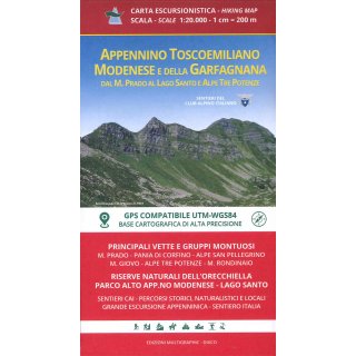 Blatt 18 Appennino Toscoemiliano e delle Modenese Garfagnana 1:20.000