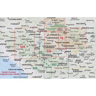 Blatt 18 Appennino Toscoemiliano e delle Modenese Garfagnana 1:20.000