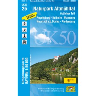 UK 50-25   Naturpark Altmhltal, stl. Teil 1:50.000