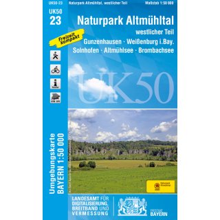 UK 50-23   Naturpark Altmühltal, westl. Teil 1:50.000
