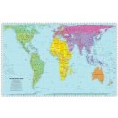 Poster Weltkarte Petersprojektion, deutsch