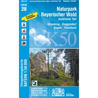 UK 50-28   Naturpark Bayerischer Wald, westl. Teil 1:50.000