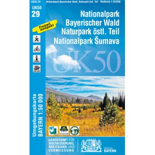 UK 50-29   Naturpark Bayerischer Wald, östl. Teil 1:50.000