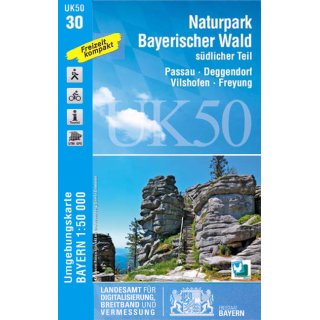 UK 50-30   Naturpark Bayerischer Wald, s&uuml;dl. Teil 1:50.000
