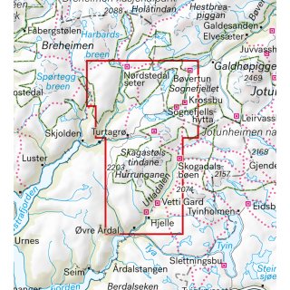 Jotunheimen: Hurrungane 1:25.000