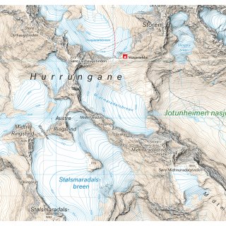 Jotunheimen: Hurrungane 1:25.000