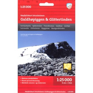 Jotunheimen: Galdh&oslash;piggen & Glittertinden 1:25.000
