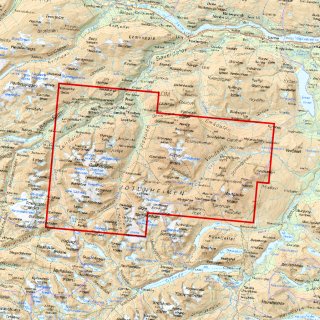 Jotunheimen: Galdhpiggen & Glittertinden 1:25.000