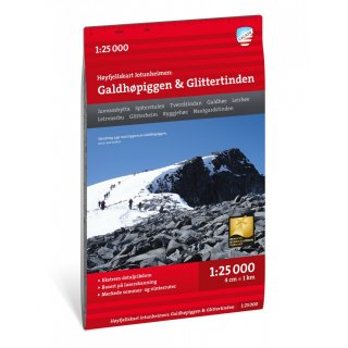Jotunheimen: Galdhpiggen & Glittertinden 1:25.000
