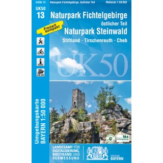 UK 50-13   Naturpark Fichtelgebirge, stl. Teil 1:50.000