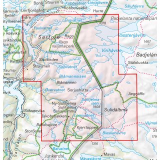 Sulitjelma & Rago Nasjonalpark 1:50.000