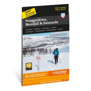 Vuoggatjlme, Nasafjll & Dalavardo 1:50.000