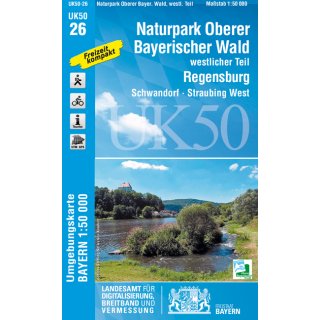 UK 50-26   Naturpark Oberer Bayerischer Wald, westl. Teil 1:50.000