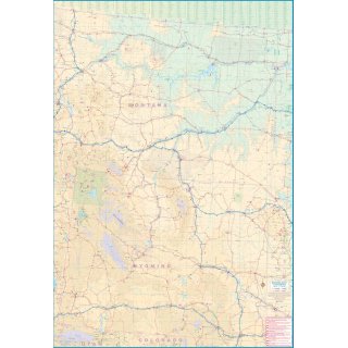 Idaho, Montana & Wyoming 1:1.000.000