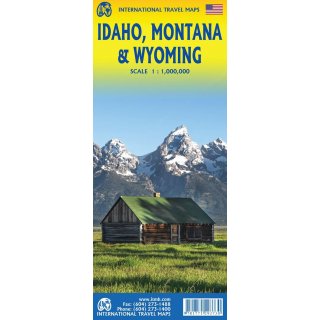 Idaho, Montana & Wyoming 1:1.000.000