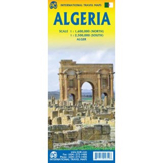 Algerien Algeria North/South 1:1.600.000/1:2.500.000