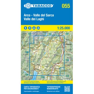 055 Arco - Valle del Sarca, Valle dei Laghi 1:25.000