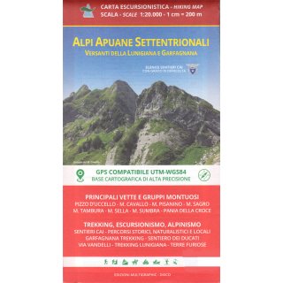 Blatt 534/536 Alpi Apuane Settentrionali 1:20.000