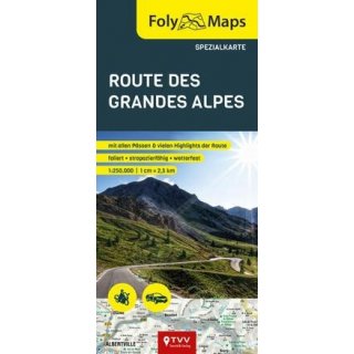 Route des Grandes Alpes Spezialkarte 250T