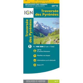 89030 Traverse des Pyrnes - GR10 (Pyrenen) 1:100.000