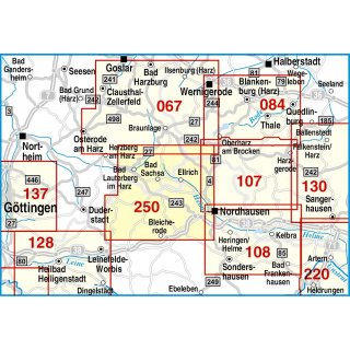 250 Sdharz, Bad Lauterberg, Bad Sachsa, Ellrich und Umgebung 1:35.000