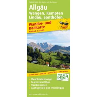 Allgu. Wangen, Kempten, Lindau, Sonthofen 1:35.000