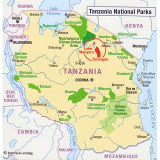Lake Manyara & Tarangire National Park 1:200.000
