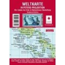 Weltkarte Petersprojektion, Up-side down deutsch