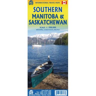 Manitoba & Saskatchewan, Southern 1:900.000