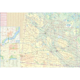 Manitoba & Saskatchewan, Southern 1:900.000