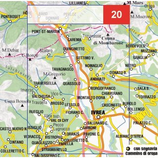 20 Dora Baltea Canavesana - Laghi dIvrea 1:25.000/1:12.500