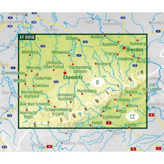Erzgebirge und Umgebung 1:160.000