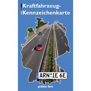 Kraftfahrzeug-Kennzeichenkarte - Deutschland 1:1,5 Mio.