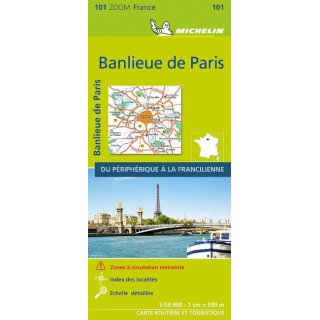 Vororte von Paris. Straen- und Tourismuskarte 1:53.000