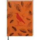 Notizbuch (blanko) - Motiv: Nachtigall - Schwarze Federn