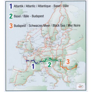 EuroVelo 6 - Basel bis Budapest 1:100.000
