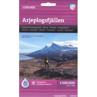 Kungsleden: Kvikkjokk-Jkkvik (Arjeplogsfjllen) 1:100.000