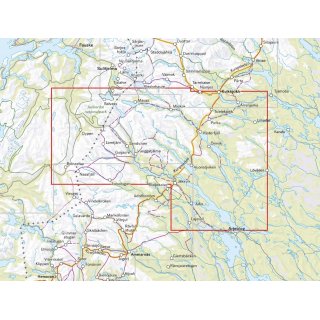Kungsleden: Kvikkjokk-Jkkvik (Arjeplogsfjllen) 1:100.000